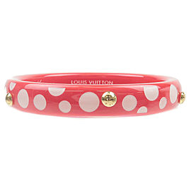 Auth Louis Vuitton Yayoi Kusama Bracelet Dot Infinity PM Rouge M66684 Used F/S