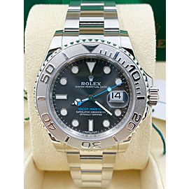 Rolex Yacht Master Platinum Bezel Rhodium Dial Steel Box Papers 2018