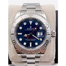 Rolex Yacht Master Blue Dial Platinum Bezel Steel Box Papers 2018