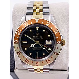 Rolex GMT Master Root Beer Nipple Dial 18K Gold and Steel UNPOLISHED 1979