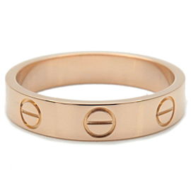 Authentic Cartier Mini Love Ring K18 750 Rose Gold #49 US5 HK10.5 EU49 Used F/S