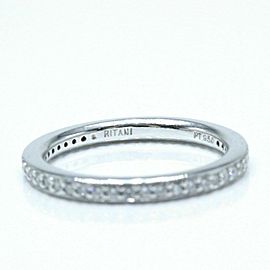 Ritani Eternity Platinum Diamond Wedding Band Ring Micro Pave $2700 Retail