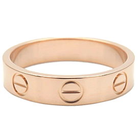 Auth Cartier Mini Love Ring K18 750 Rose Gold #48 US4.5 HK9.5 EU48 Used F/S