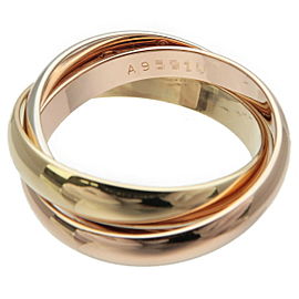 Auth Cartier Trinity Ring K18 750YG/WG/PG #52 US5.5-6 HK12.5-13 EU52 Used F/S