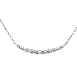 Authentic STAR JEWELRY 10P Diamond Necklace 0.23ct PT950 Platinum Used F/S