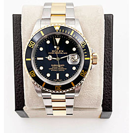 Rolex 16613 Submariner Black Dial 18K Yellow Gold Stainless Steel