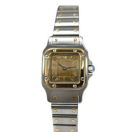 Cartier Santos Galbee 1567 18K Yellow Gold Streel Quartz