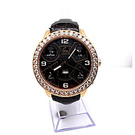 Jacob & Co. Five Time Zone 18K Rose Gold Diamond Bezel BEAUTIFUL