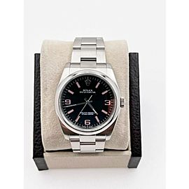 Rolex Oyster Perpetual 116000 Black Dial Pink Numerals Stainless