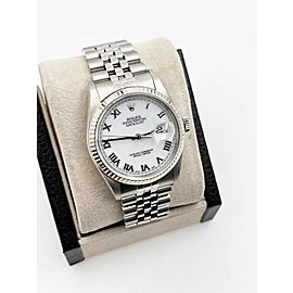 Rolex Datejust White Roman Dial 16220 Stainless Steel