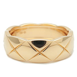 Auth CHANEL Coco Crush Ring Medium K18 750 Yellow Gold #56 US7.5-8 EU56 Used F/S