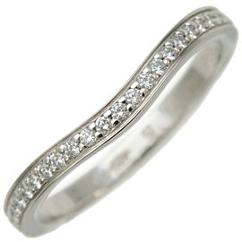 Auth Cartier Ballerine Curve Half Eternity Diamond Ring