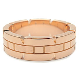 Auth Cartier Tank Francaise Ring K18 750 Rose Gold