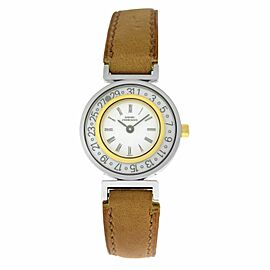 Ladies Girard-Perregaux Integrale Steel Gold Date 26MM Quartz See Through Watch