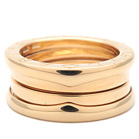 Authentic BVLGARI B-zero1 Ring 3 Band K18 750 Yellow Gold #49 US4.5-5 Used F/S