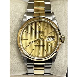 Rolex Datejust Tapestry Dial 18K Yellow Gold Stainless