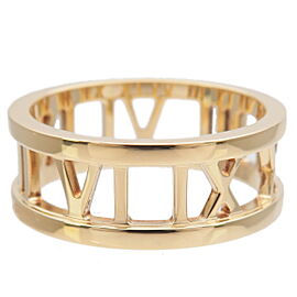 Authentic Tiffany&Co. Atlas Open Ring K18 Yellow Gold