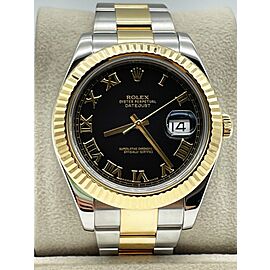 Rolex Datejust II 41mm Black Dial 18K Yellow Gold Stainless Steel