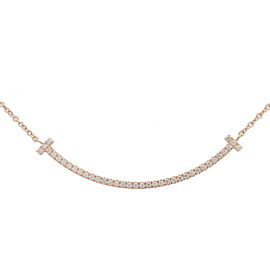 Authentic Tiffany&Co. T Smile Small Diamond Necklace