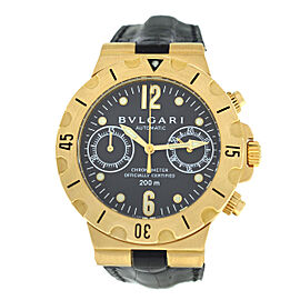 BVLGARI Diagono Scuba 18k Yellow Gold Automatic Chronograph Men Watch