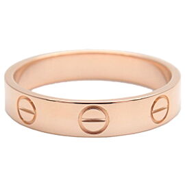 Authentic Cartier Mini Love Ring K18PG 750 Rose Gold #51 US5.5-6 EU51 Used F/S