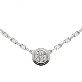 Auth Cartier Diamants Legers Necklace SM 1P Diamond