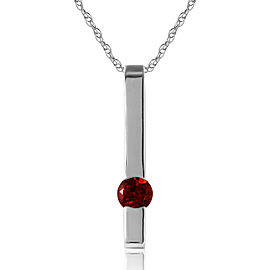 0.25 CTW 14K Solid White Gold Desire Inherently Garnet Necklace