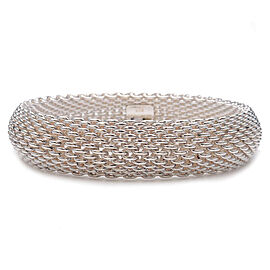 Authentic Tiffany & Co. Somerset Mesh Bangle Bracelet Silver