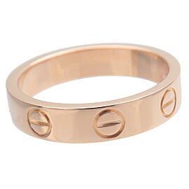 Authentic Cartier Mini Love Ring K18 750 Rose Gold #47 US4-4.5 HK9 EU47 Used F/S