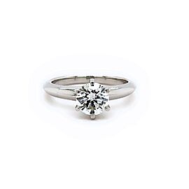 Tiffany & Co. Round Brilliant Diamond 1.05 cts I VVS2 Engagement Ring Platinum