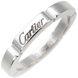 Authentic Cartier maillon Panthere Ring White Gold K18WG #47 US4 EU47 Used F/S