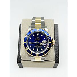 Rolex Submariner Blue Dial 18K Yellow Gold Stainless Steel