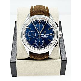 Breitling Premier Chronograph 42 Blue Dial Stainless