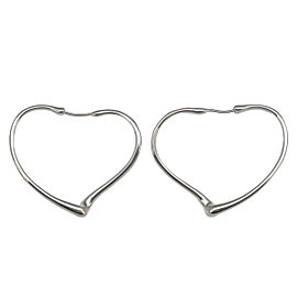 Authentic Tiffany & Co. Tiffany Open Heart Hoop Earrings