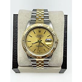 Rolex Datejust Thunderbird Turn O Graph Champagne Dial 18K Gold Steel