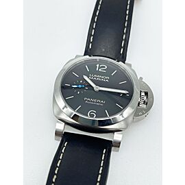 Panerai PAM01272 Luminor Marina Quaranta Black Dial Steel Leather