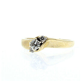 14K YELLOW GOLD LADIES DIAMOND RING SIZE 6.25