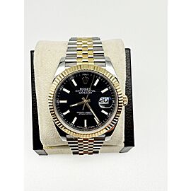 Rolex Datejust 41 Black Dial 18K Yellow Gold Steel