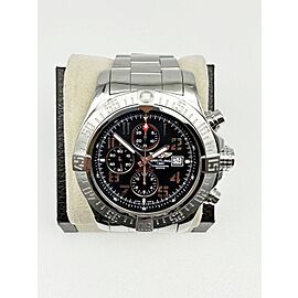 Breitling Super Avenger II Chronograph Black Dial Steel 48mm