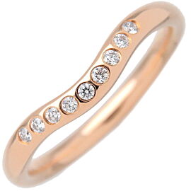 Tiffany & Co. Curved Band Ring Diamond K18 Rose Gold