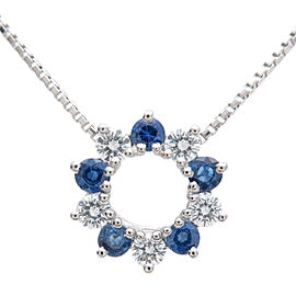 TASAKI Diamond Sapphire Necklace Platinum