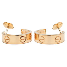 Cartier Love Earrings K18YG 750YG Yellow Gold