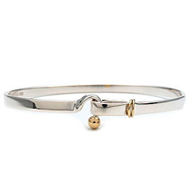 Tiffany & Co. Hook & Eye Bangle Silver Yellow Gold