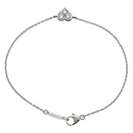 Tiffany & Co. Sentimental Heart 3P Diamond Bracelet Platinum