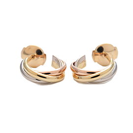 Cartier Trinity Earrings Yellow Gold White Gold Rose Gold