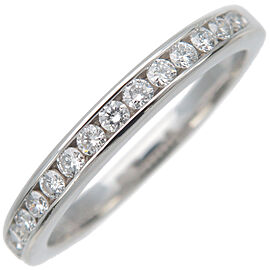 Auth Tiffany&Co. Half Circle Channel Setting Diamond Ring