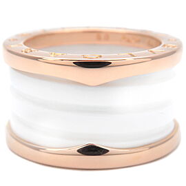 BVLGARI B-zero1 Ring 4 Band White Ceramic