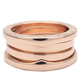 Authentic BVLGARI B-zero1 3 Band Ring K18 750 Rose Gold