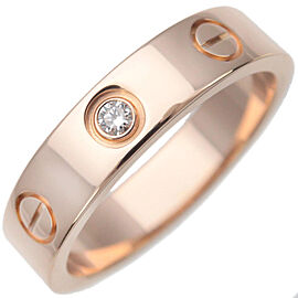 Cartier Mini Love Ring 1P Diamond K18PG 750PG Rose Gold