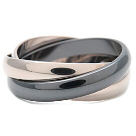 Cartier Trinity Ring Black Ceramic K18WG White Gold